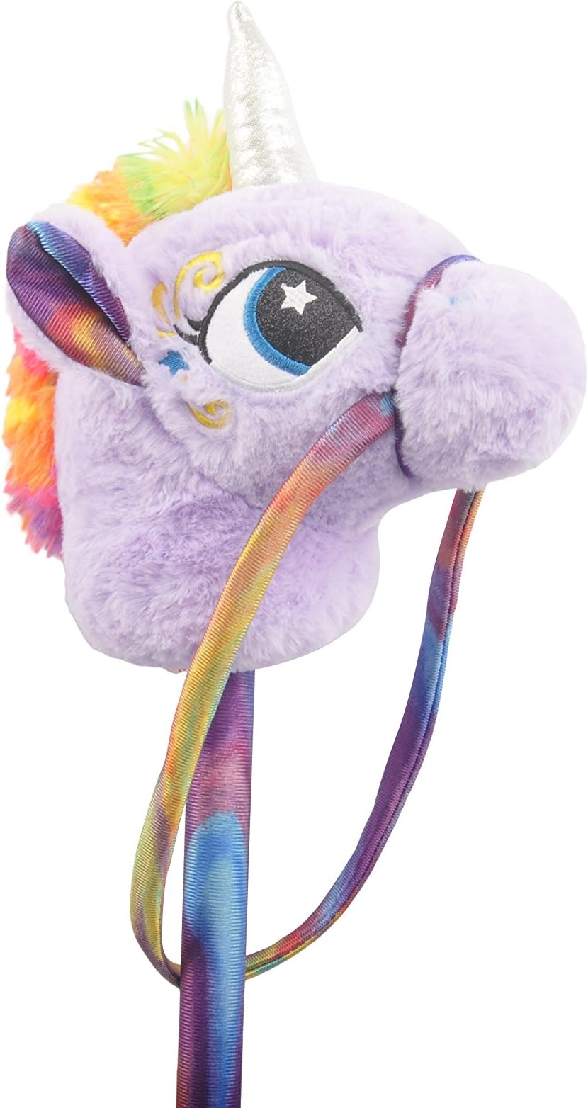 Linzy Toys 30" Unicorn Stick Horse with Sounds, Purple