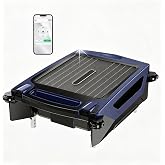 2026 New Model Solar Pool Skimmer Robot, APP Control, Pool Surface Cleaner Robot with Dual Charging Modes, Automatic Pool Cleaner with Salt Resistant Durable Motor, Smart Obstacle Avoidance(Dark Blue)