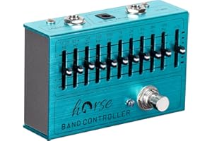 HORSE 10 Band EQ Pedal, Equalizer (31.25Hz-16kHz) with ±12dB Gain/Attenuation for Each Band for Electric Guitar Bass Including 4-string 5-string 6-string 7-string Guitars