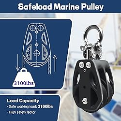 RiaYer 50mm Double Sheave Fixed Head Sailing