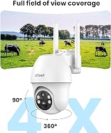 ieGeek 4G LTE Solar Security Camera Outdoor Wireless with SIM Card 2K Battery view 6