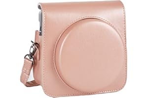 Phetium Protective Case Compatible with Fujifilm Instax Square SQ6 Instant Film Camera, Soft PU Leather Bag with Adjustable Shoulder Strap (Blush Gold)