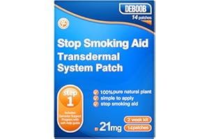 DEBOOB Quit Smoking Patches to Help Stop Smoking, Stop Smoking Aids Patches Step 1 (21 mg), 14 Patches 2 Week Kit, Easy and Effective to Quit Smoking,Transdermal System Patch