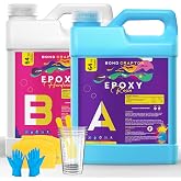 Bond Craftor Epoxy Resin Kit 1Gallon, Clear Crystal Resina Epoxica Food Safe, Casting Resin for Art Craft, Jewelry Making, DIY