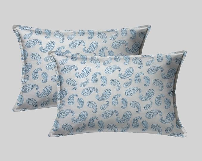 Linenwalas Pillow Covers Set of 2 Cotton | 300 TC Premium Cotton Easy Wash Soft Sateen Weave