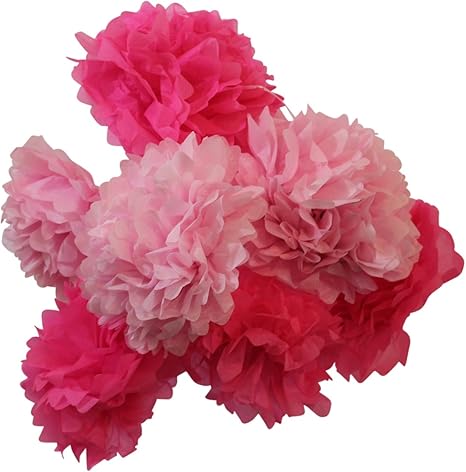 Amazon Com Mibur Tissue Paper Pom Poms 8 Pack Paper Pom Poms