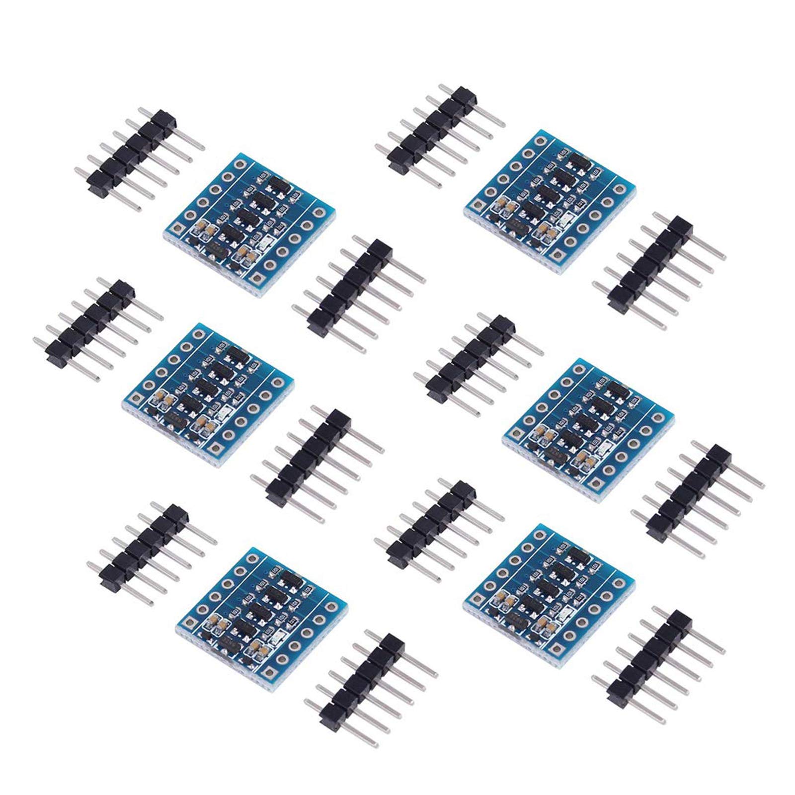Pemenol IIC UART SPI TTL 4 Channel Logic Level Converter Bi-Directional 5 V 3.3 V for Arduino Raspberry pi Micro Controller (Pack of 6)