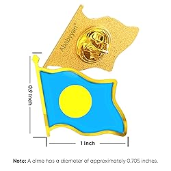 Palau Flag Lapel Pin - Enamel Metal National Badge