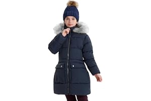 maoo garden Girls Puffer Winter Coat Faux-Down Heavyweight Snow Parka Fuzzy Fur Lining Hood Water-Resistant Long Jacket