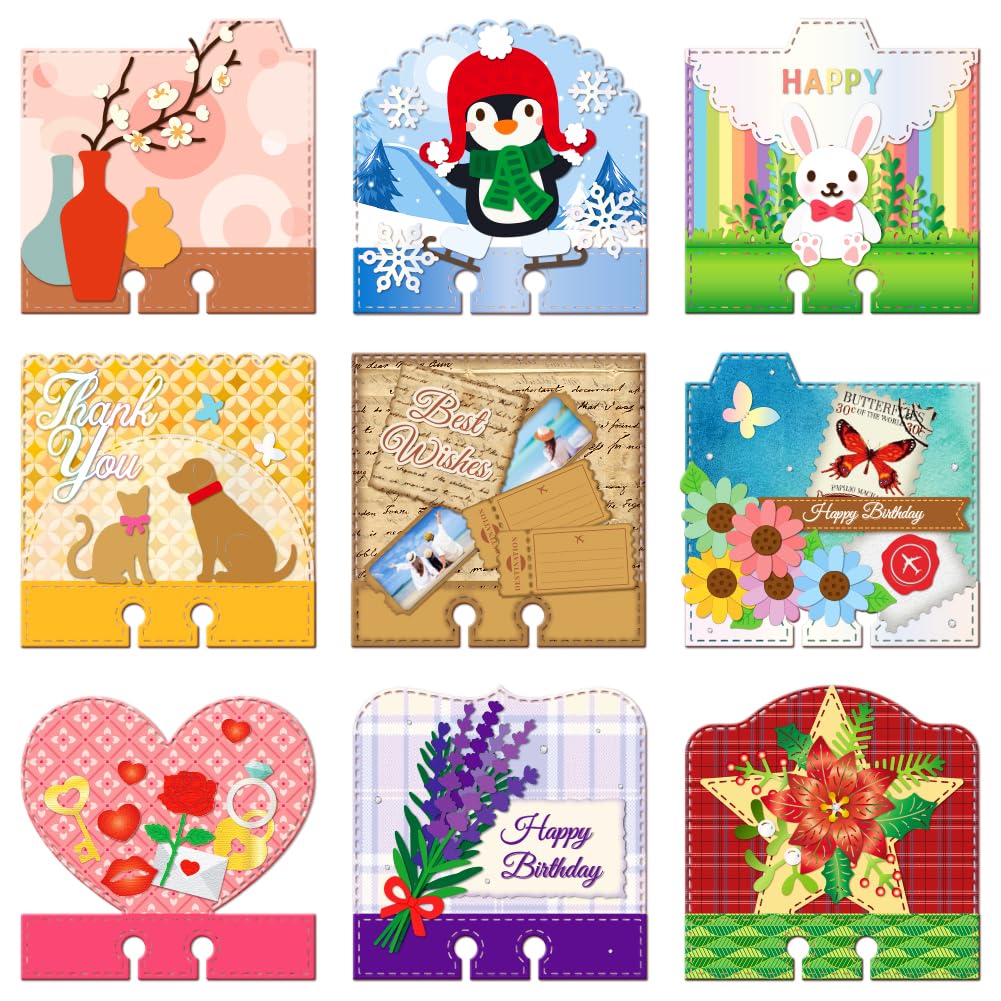 GLOBLELAND 3D Memorydex Page Storage Box Cutting Dies for Card Making Memorydex Frame Metal Die Cuts Cutting Dies Template DIY Scrapbooking Embossing Paper Album Craft Decor