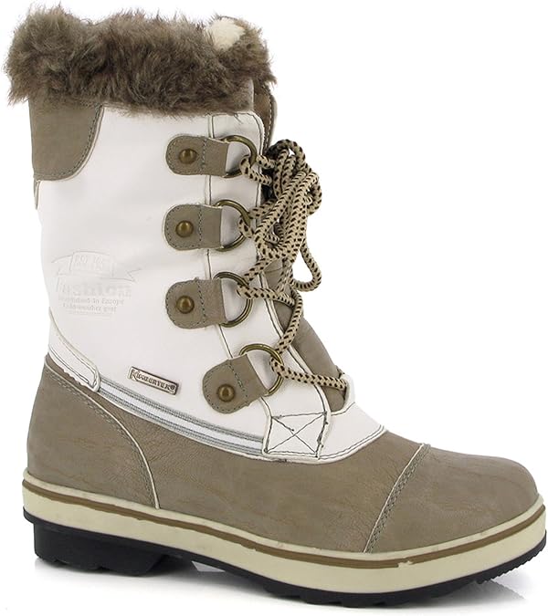 KIMBERFEEL Women's ski Boot After Aponi 35White Amazon.co.uk Shoes