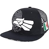 Trendy Apparel Shop XXL Hecho En Mexico Eagle 3D Embroidered Flatbill Snapback Mesh Cap