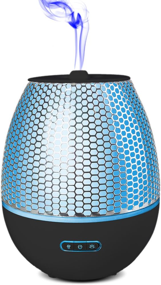 Simply Diffusers Aromatherapy Diffuser for Essential Oils | Ultrasonic Diffusion | LED Color Changing Lights | 200ML Water Capacity | Long Running | Auto Shut Off | Home Office Spa Experience (Black)