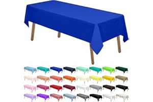 PARTY ULYJA Royal Blue Plastic Tablecloths 2 Pack Disposable Table Covers 54 x 108 Inch Baby Shower Party Tablecovers PEVA Vinyl Dark Table Cloths for Parties Picnic Birthday Wedding's 8 ft Rectangle Table Use