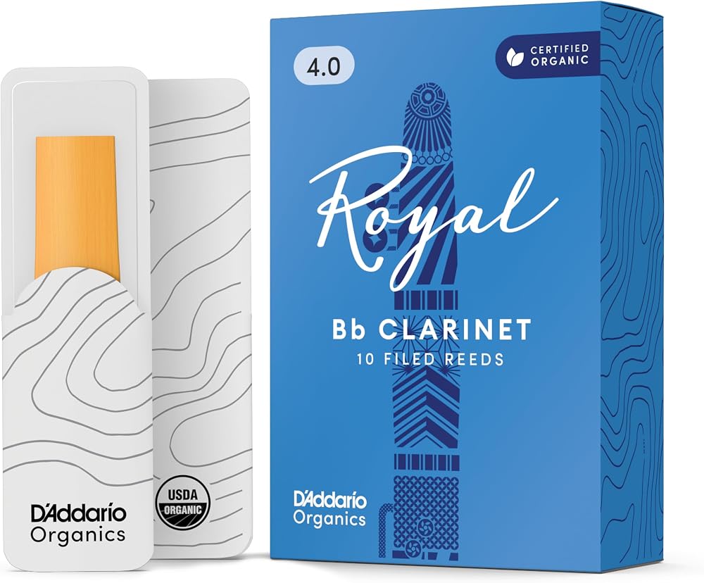 D'Addario Organic Royal Bb Clarinet Reeds 4.0 10-Pack