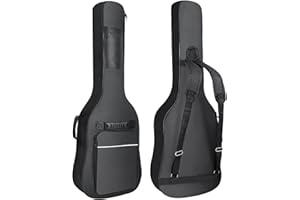 LETSROCK 38 40 41 Inch Electric Guitar Bag, Electric Guitar Gig Bag 0.35 Inch Waterproof Thick Padding Backpack Soft Electric