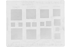 Yunseity BGA Reballing Stencils, Universal BGA Stencils with Fast Tin Implantation, Stainless Steel Reballing Stencils Templates 0.3 0.35 0.4 0.5 for Cellphones