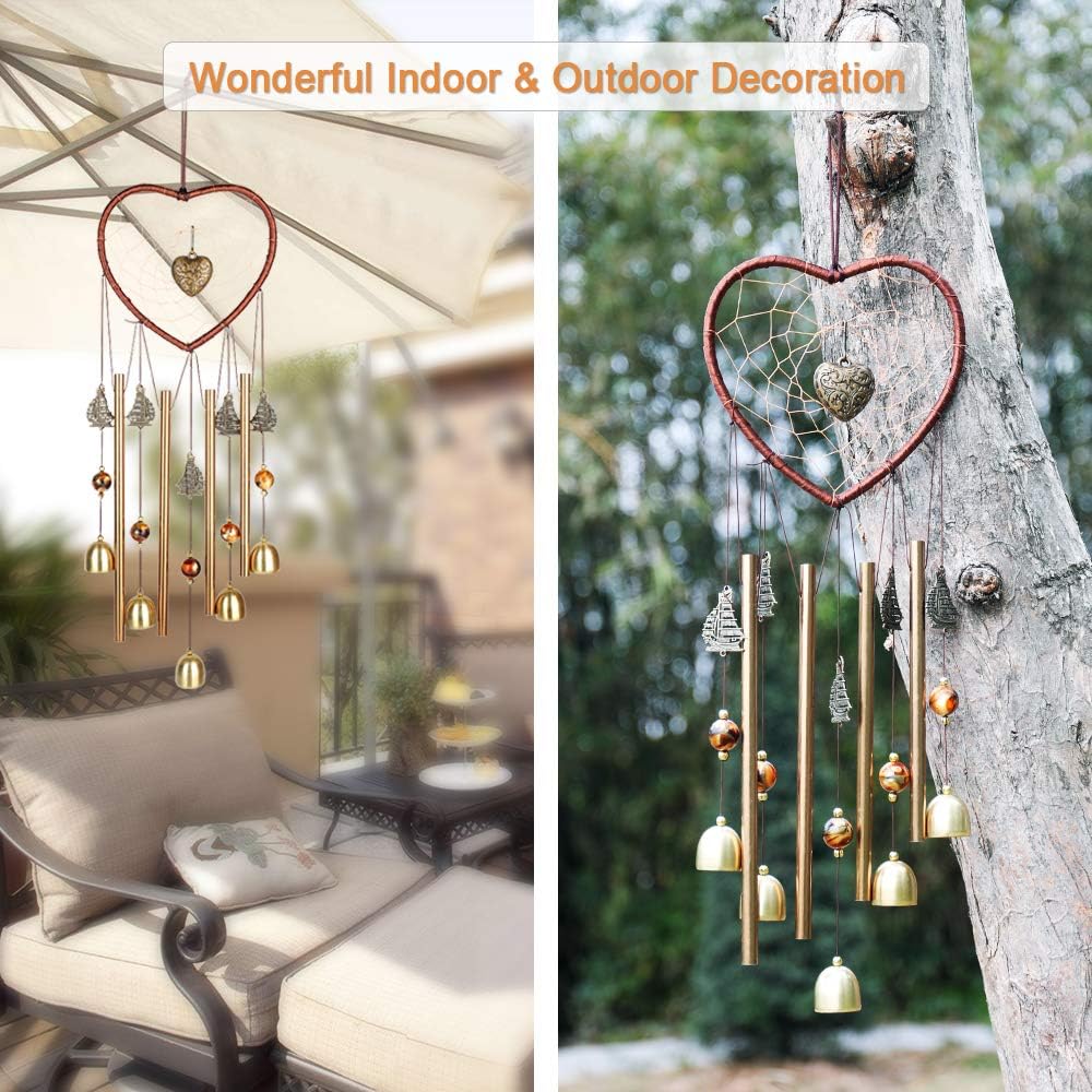 PROMISE YO Heart Wind Chimes Outdoor, Hearts Windchime Indoor Dream Catcher Wind Chimes Outdoor Metal Bell Wind Chimes Mom Wind Chime for Garden, Yard, Patio, Home, Room, Window Décor (Heart Shape) : Garden & Outdoor