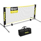 PIKKOFUN 6FT Mini Pickleball Net, 36" Regulation Height Practice Net