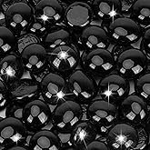 Mr. Fireglass 10 Pound Fire Glass Beads, 1/2" Reflective Round Fire Glass Drops for Fireplace Fire Pit & Lanscaping, High Luster Onyx Black