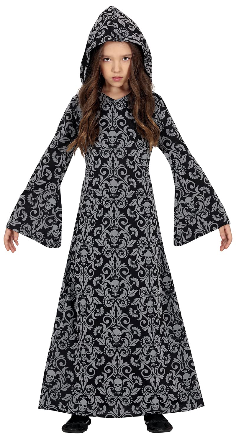 FIESTAS GUIRCA Black Hooded Witch Fancy Dress for Girls - Sorceress Kids Costume - Halloween Girls Costumes 10-12 years