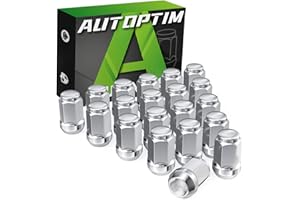 AUTOPTIM M12x1.5 Lug Nuts - Replacement for Ford Focus Escape Fusion, Mazda Honda Model Aftermarket Wheel, Chrome Anti-Rust C