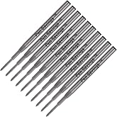 10 Pack, Pen Savings Ballpoint Pen Refills Compatible with Montblanc Twist Style Ballpoint Pens, Medium Point (Bulk Packed) (Black)