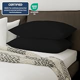 DN Pillow Cases 2 Pack Black 50x75cm Microfiber Envelope Closure view 8