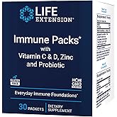 Life Extension - Immune Packs with Vitamin C & D, Zinc and Probiotic (30 Packs)