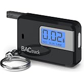 BACtrack Go Keychain Breathalyzer | Portable Alcohol Tester | Black | 3 Mouthpieces Included | For Home &amp; Personal Use