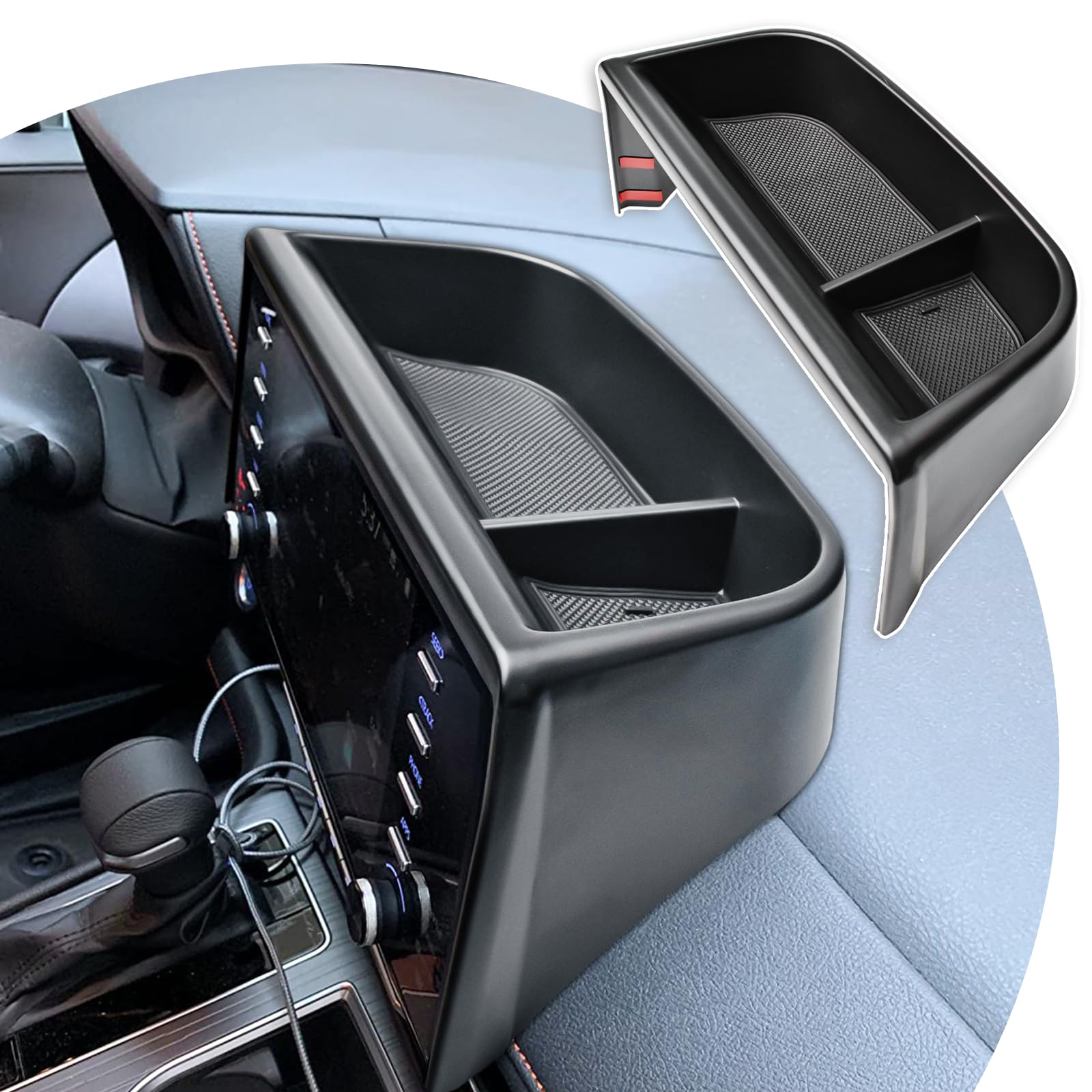 Photo 1 of X-TKER Dashboard Organizer Compatible with Toyota Sienna 2021 2022 2023 2024 Interior Accessories, Dash Console Insert Tray for 2021-2024 Sienna, Behind Screen Compartment Tissue Sunglasses Holder