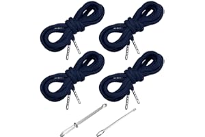 PATIKIL 51 Inch Drawstring Cords, 4pcs Replacement Draw Strings with 2pcs Easy Threaders for Shorts Pants Jackets Coats Sweat