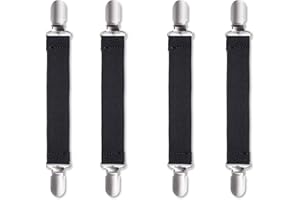 QoeCycth Elastic Mitten Clips Adjustable Gloves Straps for Kids and Adults - Tight Steel Grip Glove Clips