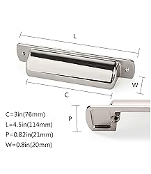 CABDM 6 Pack Cup Pulls 3"(76mm) Center to Center