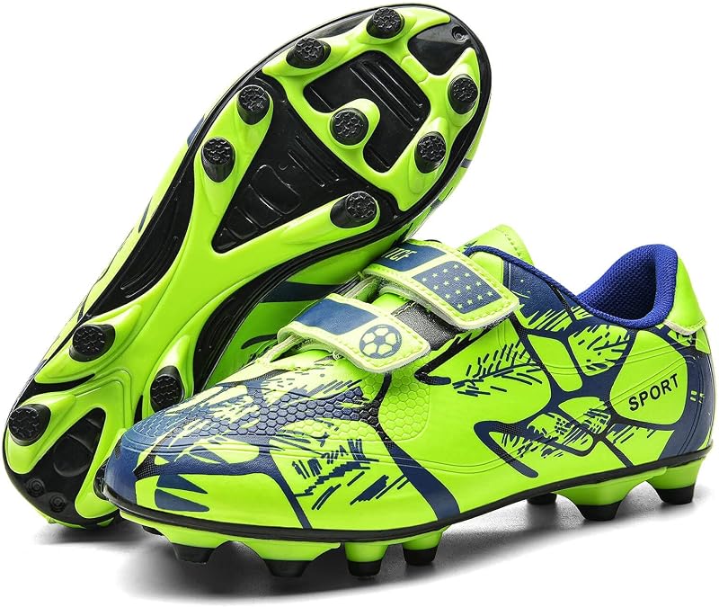 Hanani Boys Girls Football Boots FG/AG Soccer Shoes Green