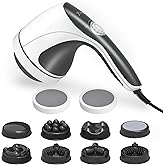 ZY ZERYEW Handheld Cellulite Massager, Body Sculpting Machine, Cellulite Massager Electric Tool, Lymphatic Massage Roller with 8 Rotating Heads & 2 Mesh Caps for Body Shaping & Lymphatic Drainage
