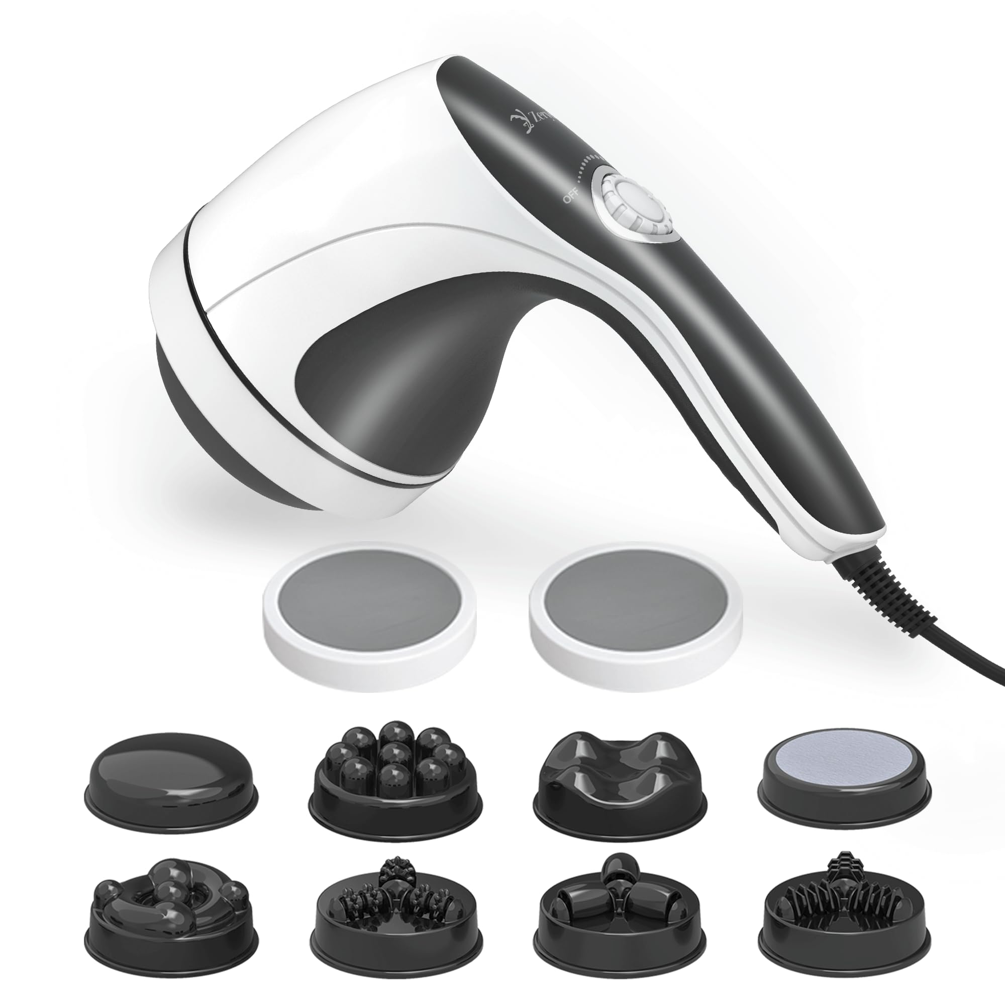 Photo 1 of ZY ZERYEW Handheld Cellulite Massager, Body Sculpting Machine, Cellulite Massager Electric Tool, Lymphatic Massage Roller with 8 Rotating Heads & 2 Mesh Caps for Body Shaping & Lymphatic Drainage