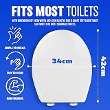 BARGAINS-GALORE Soft Close White Toilet Seat D Shape Easy Install view 7