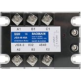 BAOMAIN 3 Phase Solid State Relay, JGX-3340A DC to AC 40A SSR, Three Phase Relay for CNC Machinery, Temperature Controller, Industrial Automation