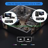 ROFAVEZCO 4K HDMI KVM Extender USB 4K 60Hz HDR Cat5e/6 300ft POE RS232 Audio view 8