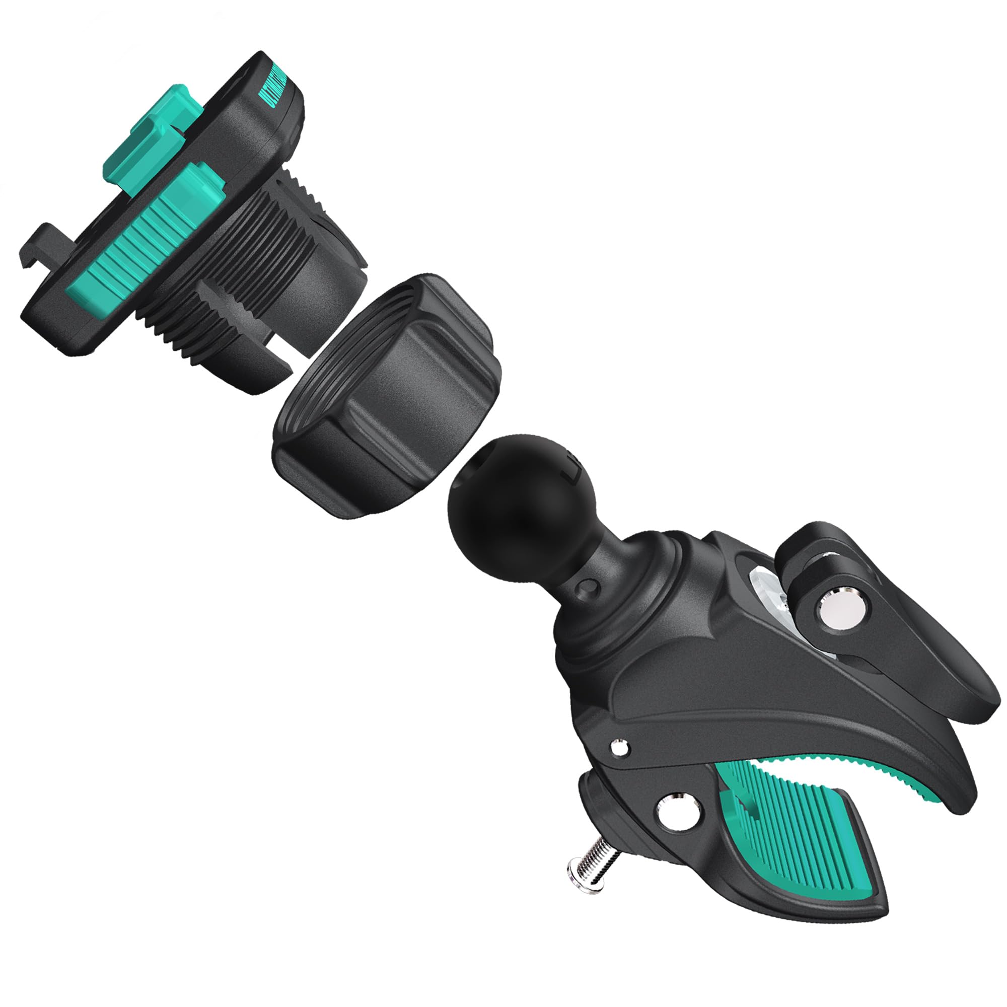 Ultimateaddons 8-40mm Gripper Clamp Handlebar Mount with 3 Prong Adapter Universal Motorbike Attachment