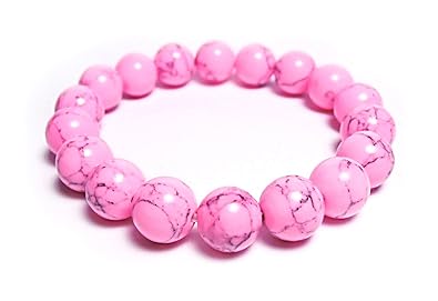 【クリックで詳細表示】ピンク ターコイズ ブレスレット (15 センチメートル)