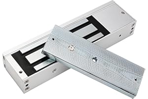 HONGJIN Electric Magnetic Door Lock 500KG / 1200LBS Holding Force 12V NC Mode Single Door Electric Magnetic Access Control Lock for Metal Door/Fire Proof Door/Wooden Door/Glass Door etc.…