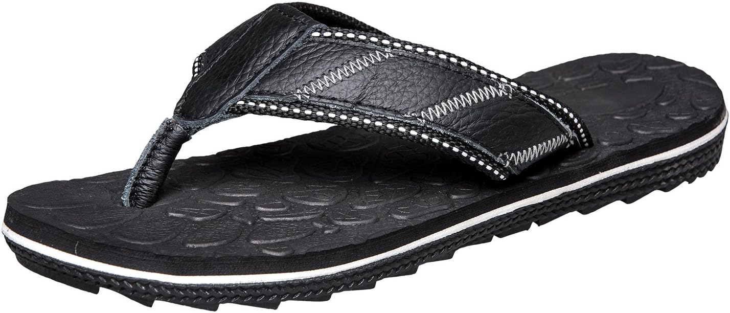 JIANJIANJIAO Men's Casual Leather Sandals Flip Flop