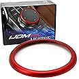iJDMTOY Sports Red Center Console Multimedia Turner Decoration Ring Trim, Compatible with 2020-up Toyota MKV Supra GR A90/A91