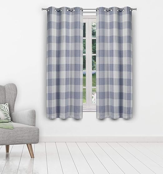 Amazon Com Blackout 365 Aaron Buffalo Check Window Curtain 37 W