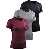 NELEUS Women's 3 Pack Athletic Running Shirt Workout Compression Shirts