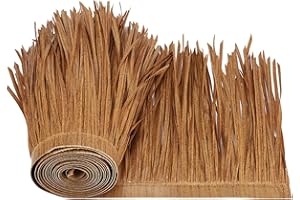 Straw Roof Thatch Artificial Palm Thatch Fake Grass Skirting Roof Panel Palm Thatch Roll for Bar, A