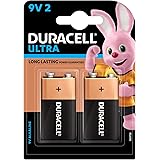 Duracell Ultra Alkaline 9V Batteries (Pack of 2)