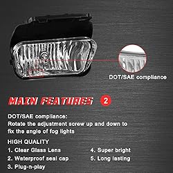 A ABIGAIL Driving Fog Lights Lamps Replacement for